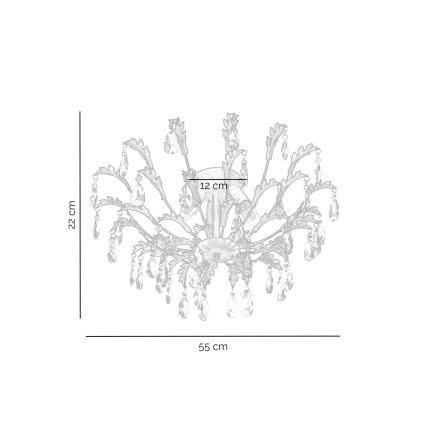 ONLI - laelamp TERESA 3xE14/6W/230V pronksvärvi