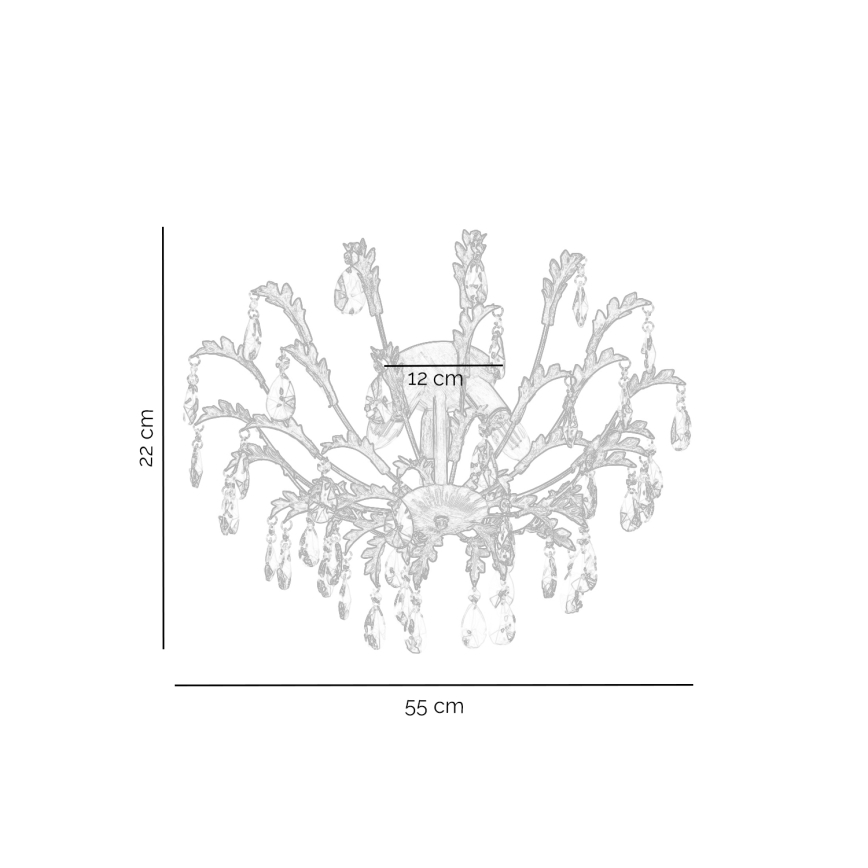 ONLI - laelamp TERESA 3xE14/6W/230V pronksvärvi