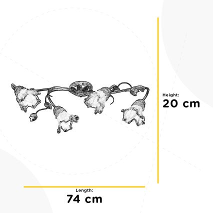 ONLI - laevalgusti ARIANNA 4xE14/6W/230V pronksvärvi