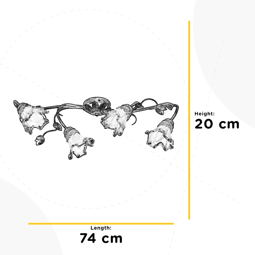 ONLI - laevalgusti ARIANNA 4xE14/6W/230V pronksvärvi