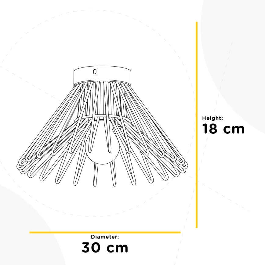 ONLI - Laevalgusti DUCCIO 1xE27/22W/230V d. 30 cm must