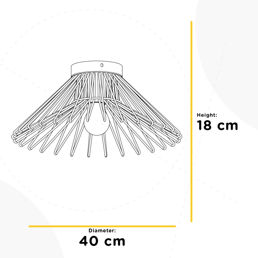 ONLI - Laevalgusti DUCCIO 1xE27/22W/230V d. 40 cm must