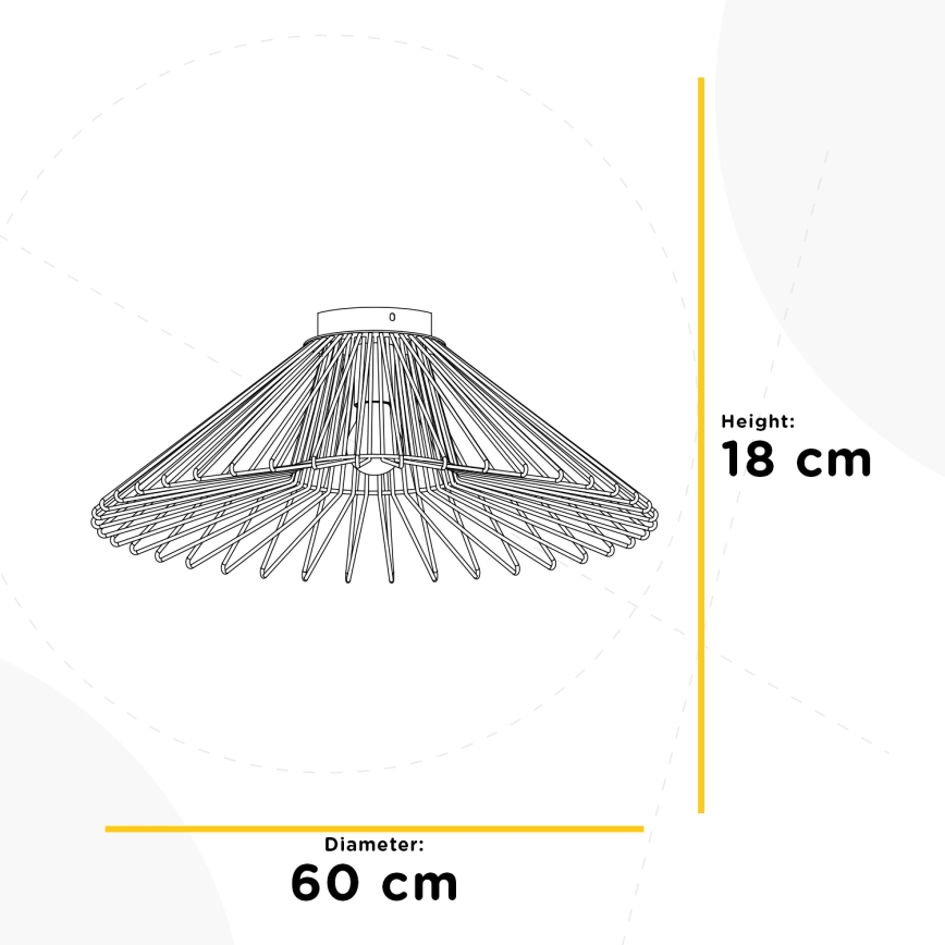 ONLI - Laevalgusti DUCCIO 1xE27/22W/230V d. 60 cm must