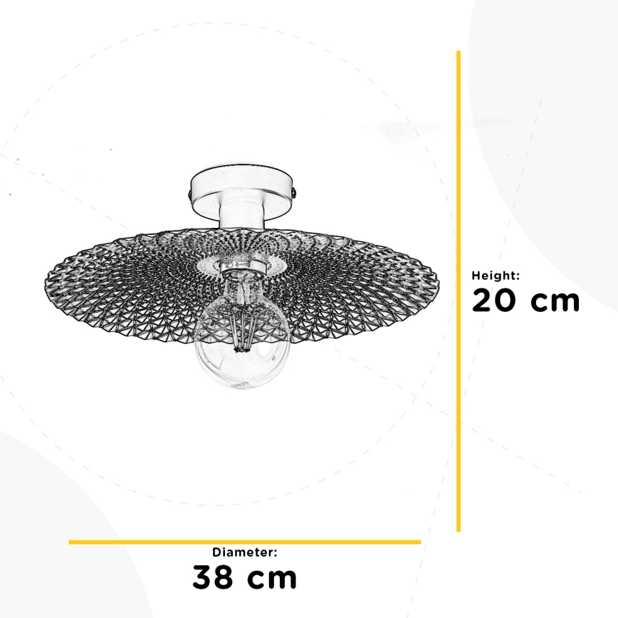 ONLI - Laevalgusti GOLDEN 1xE27/22W/230V d. 38 cm kuldne/must