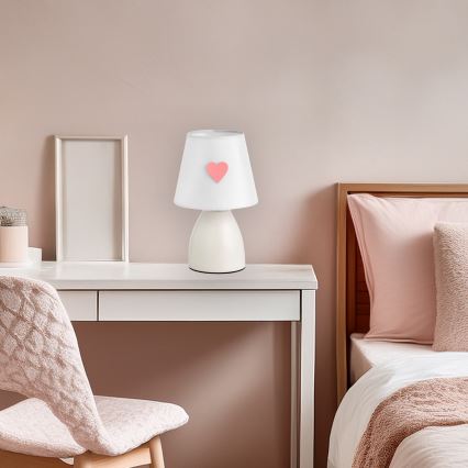 ONLI - Laste laualamp TITTA 1xE14/6W/230V 20 cm valge