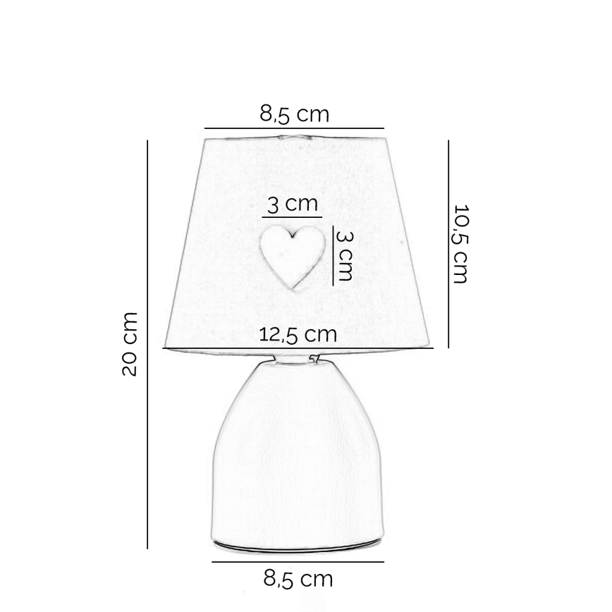 ONLI - Laste laualamp TITTA 1xE14/6W/230V 20 cm valge