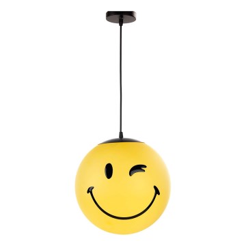 ONLI - Laste ripplamp juhtmel SMILEY 1xE27/15W/230V kollane