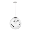 ONLI - Laste rippvalgusti kaabliga SMILEY 1xE27/15W/230V valge