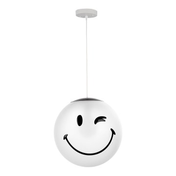ONLI - Laste rippvalgusti kaabliga SMILEY 1xE27/15W/230V valge