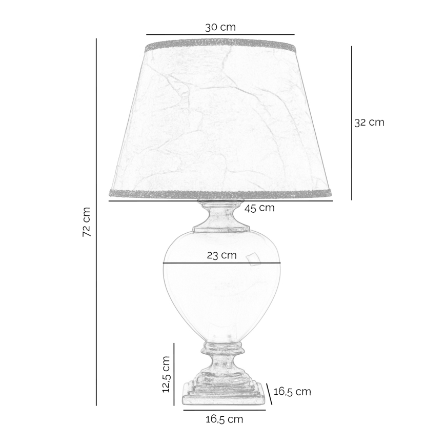 ONLI - Laualamp AMADEUS 1xE27/15W/230V 72 cm beež/kuldne