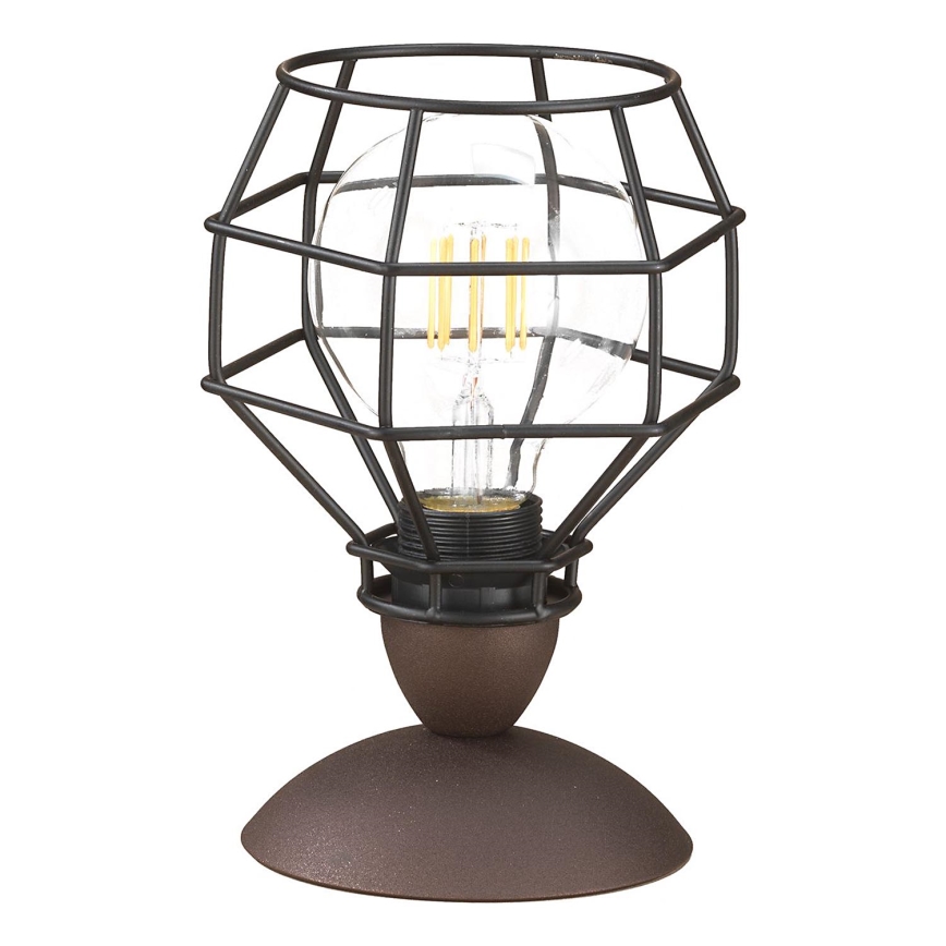 ONLI - Laualamp ÄMBLIK 1xE27/15W/230V 23 cm must/pruun