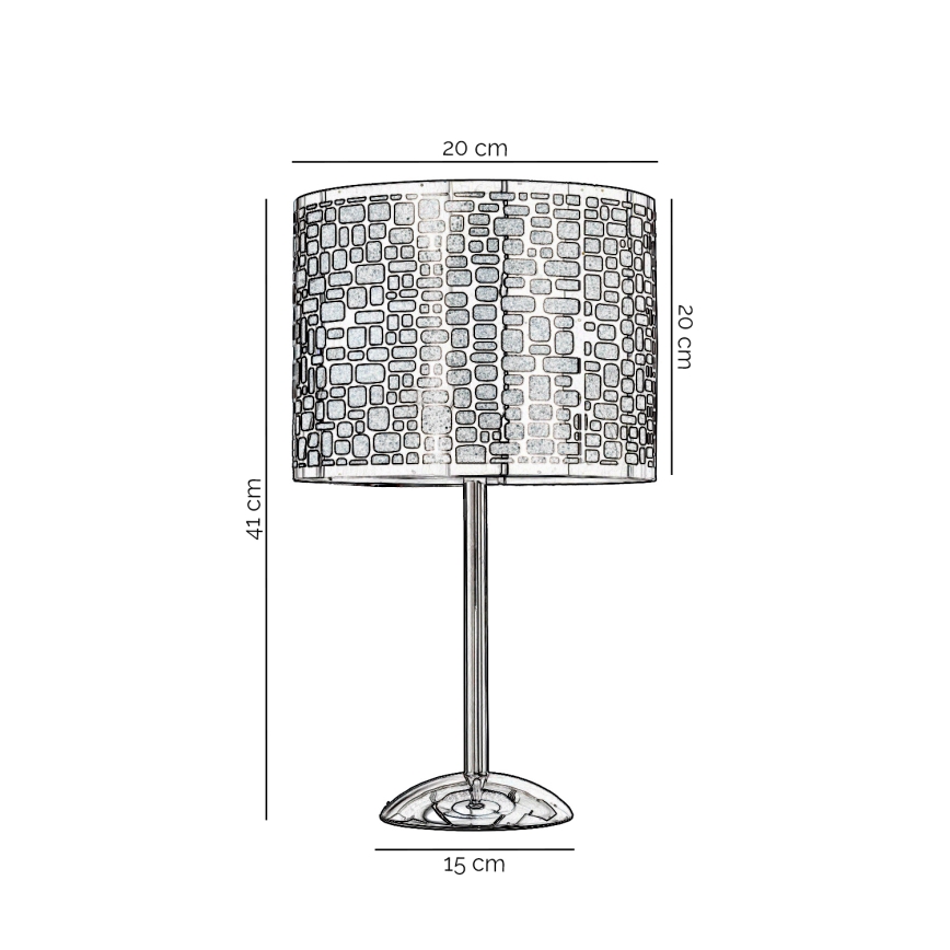 ONLI - Laualamp BRUCE 1xE27/15W/230V 40 cm matt kroom