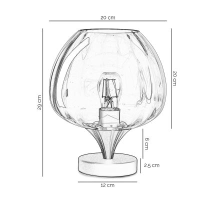 ONLI - laualamp ELIDE 1xE27/15W/230V must/vaskne