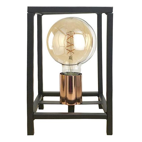 ONLI - Laualamp FLOKI 1xE27/15W/230V 20 cm must/vask