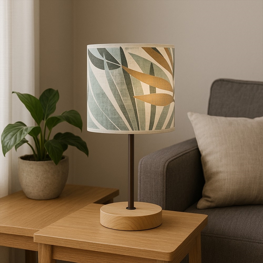 ONLI - Laualamp FLORA 1xE27/22W/230V 28 cm roheline/kuldne