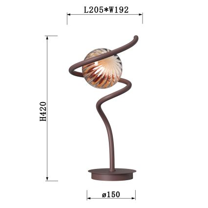 ONLI - Laualamp FRIDA 1xG9/10W/230V 42 cm vask