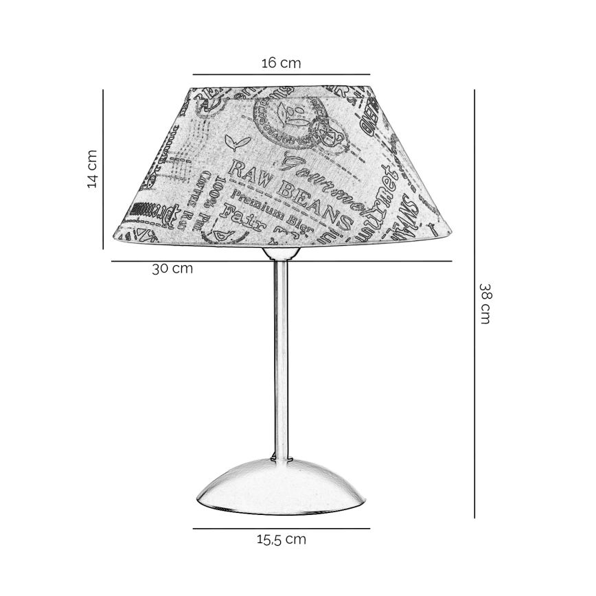 ONLI - Laualamp MAIDA 1xE27/15W/230V 38 cm pruun