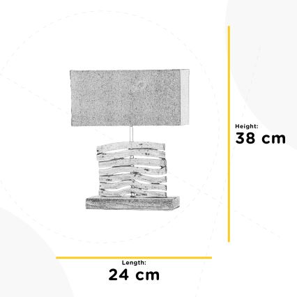 ONLI - Laualamp MARICA 1xE27/22W/230V beež 38 cm