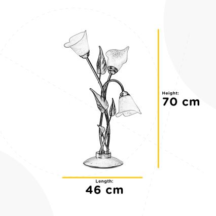 ONLI - Laualamp MIRANDA 3xE14/6W/230V 70 cm