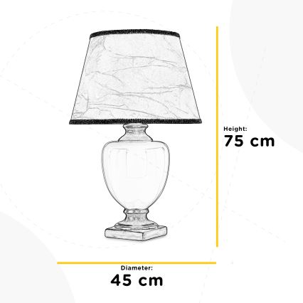 ONLI - Laualamp MOZART 1xE27/22W/230V beež/kuldne 75 cm