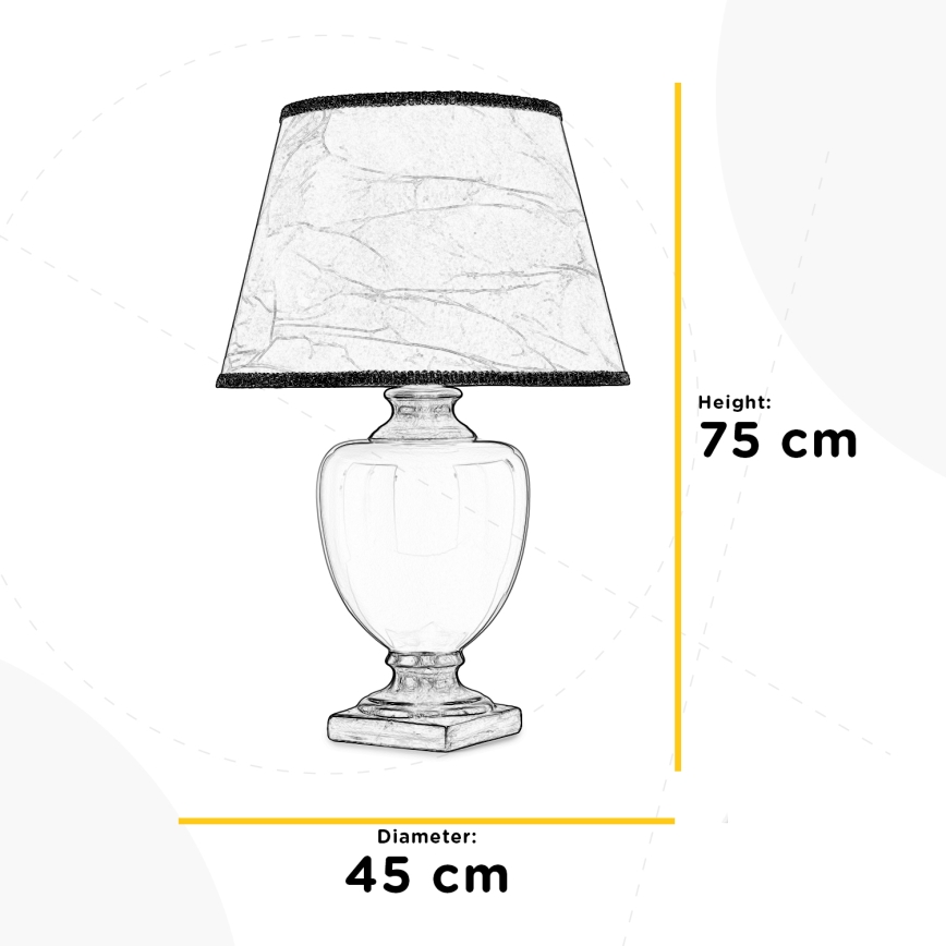 ONLI - Laualamp MOZART 1xE27/22W/230V beež/kuldne 75 cm