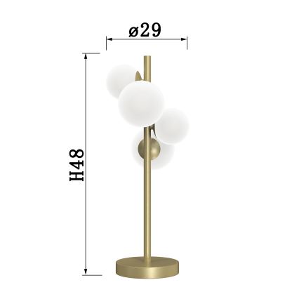 ONLI - Laualamp PALOMA 4xG9/10W/230V 48 cm kuldne