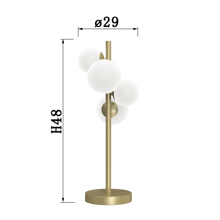 ONLI - Laualamp PALOMA 4xG9/10W/230V 48 cm kuldne