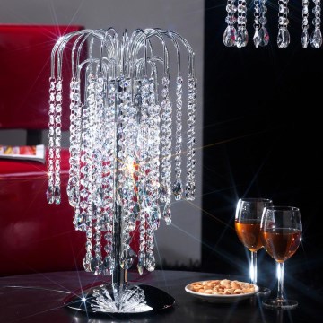 ONLI - Laualamp PIOGGIA 2xE14/6W/230V 50 cm läikiv kroom