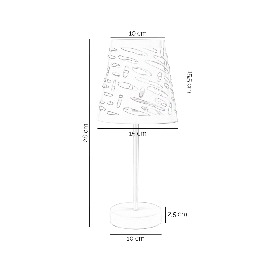 ONLI - Laualamp RICKY 1xE14/10W/230V 28 cm valge