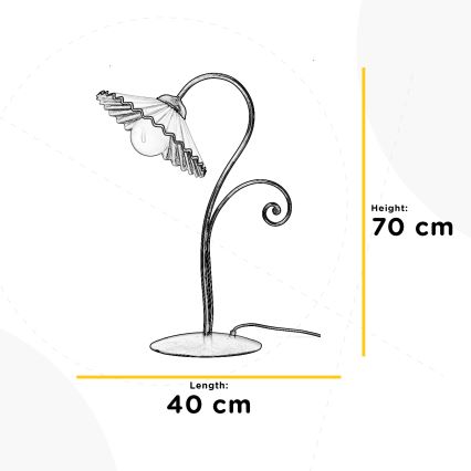 ONLI - Laualamp ROSINA 1xE27/22W/230V 70 cm