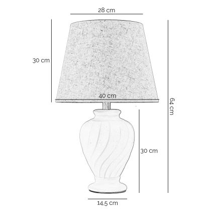 ONLI - Laualamp VORTICE 1xE27/22W/230V 64 cm kreemikas