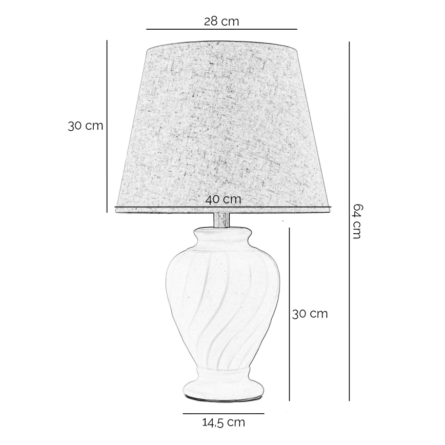 ONLI - Laualamp VORTICE 1xE27/22W/230V 64 cm kreemikas