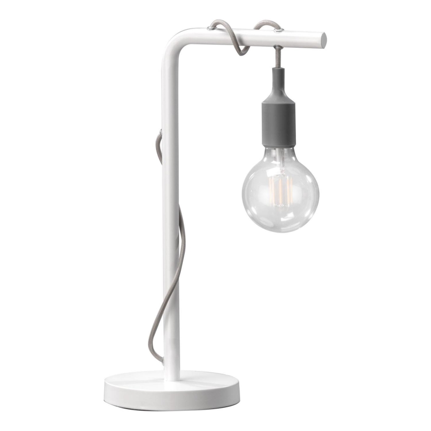 ONLI - Laualamp WIRE 1xE27/15W/230V 50 cm hall/valge