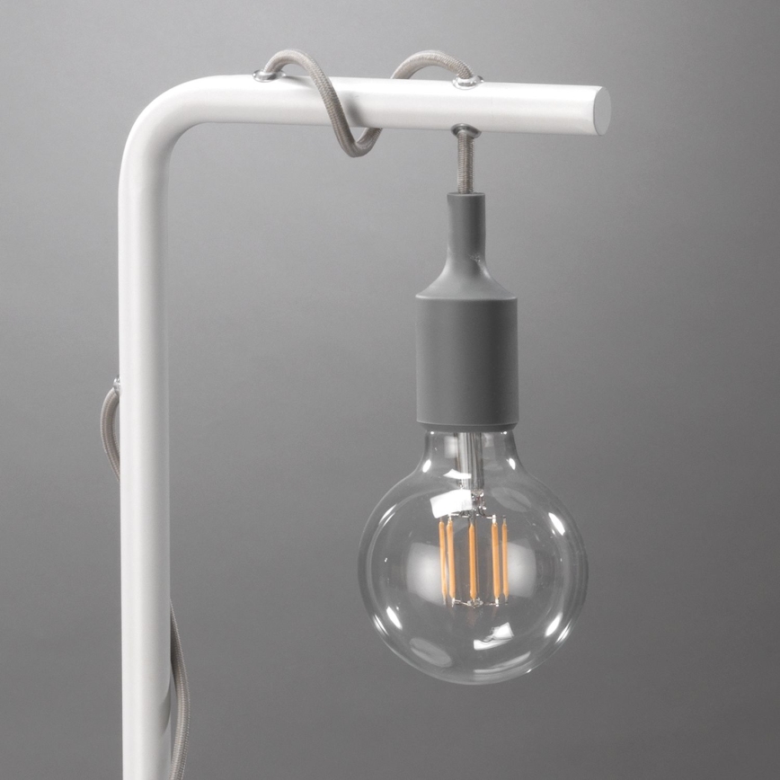 ONLI - Laualamp WIRE 1xE27/15W/230V 50 cm hall/valge