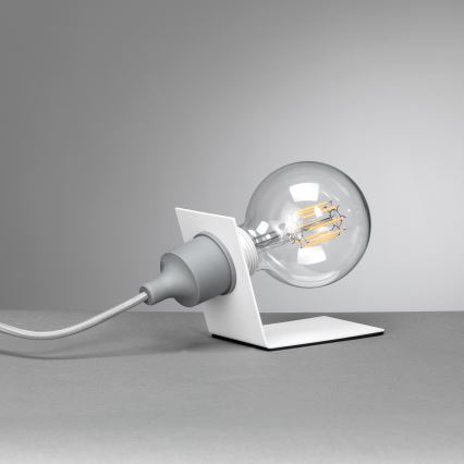 ONLI - Laualamp WIRE 1xE27/15W/230V 9 cm hall/valge