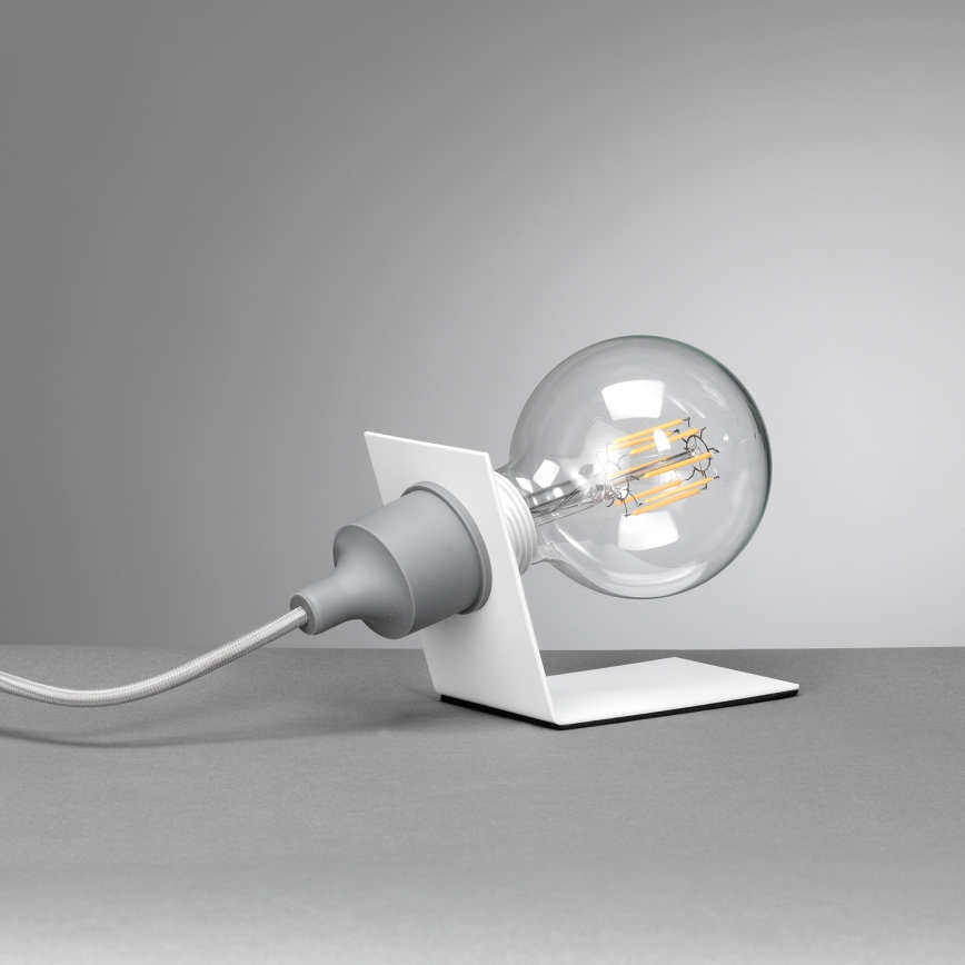 ONLI - Laualamp WIRE 1xE27/15W/230V 9 cm hall/valge