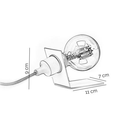 ONLI - Laualamp WIRE 1xE27/15W/230V 9 cm must