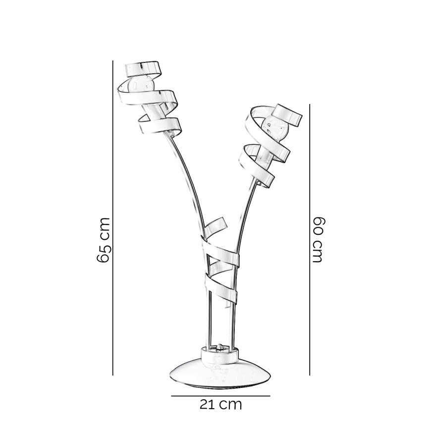 ONLI - Laualamp ZOE 2xE14/6W/230V 65 cm valge