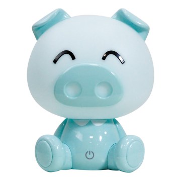 ONLI - LED hämardatav laste öölamp PUPPIES LED/3W/230V 19 cm põrsas/sinine