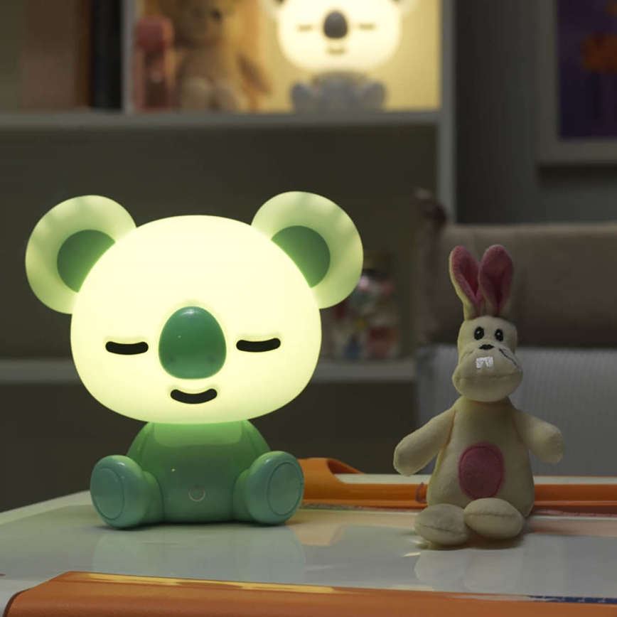 ONLI - PUPPIES hämardatav LED laste öölamp LED/3W/230V 20 cm koala/roheline