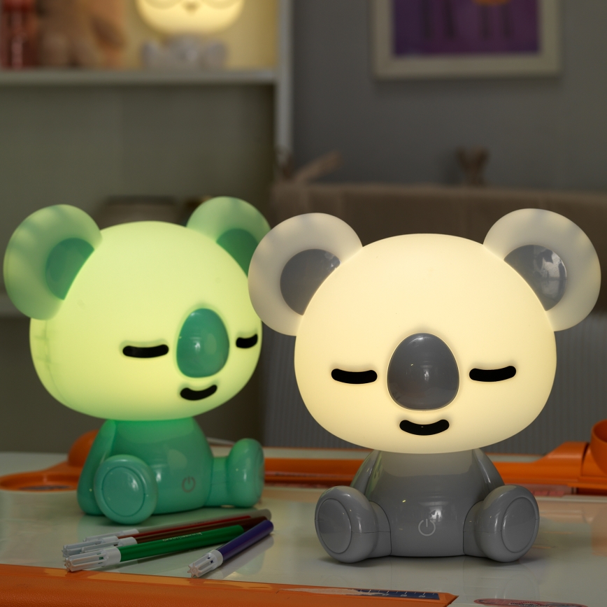 ONLI - PUPPIES hämardatav LED laste öölamp LED/3W/230V 20 cm koala/roheline