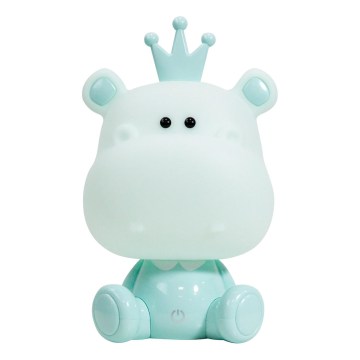 ONLI - LED hämardatav laste öölamp PUPPIES LED/3W/230V 25 cm jõehobu/roheline