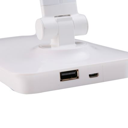 ONLI - LED Hämardatav puutetundlik laualamp koos USB pordiga portem DESKI LED/7W/230V 4000K valge
