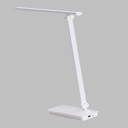ONLI - LED Hämardatav puutetundlik laualamp koos USB pordiga portem DESKI LED/7W/230V 4000K valge