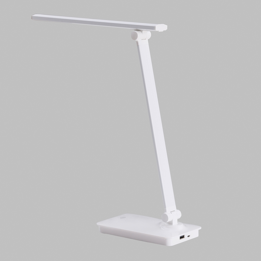 ONLI - LED Hämardatav puutetundlik laualamp koos USB pordiga portem DESKI LED/7W/230V 4000K valge