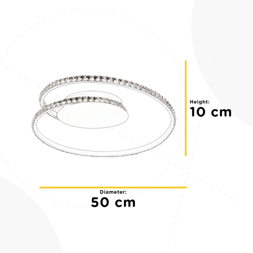 ONLI - LED Laevalgusti EDEN LED/26W/230V 4500K d. 50 cm valge