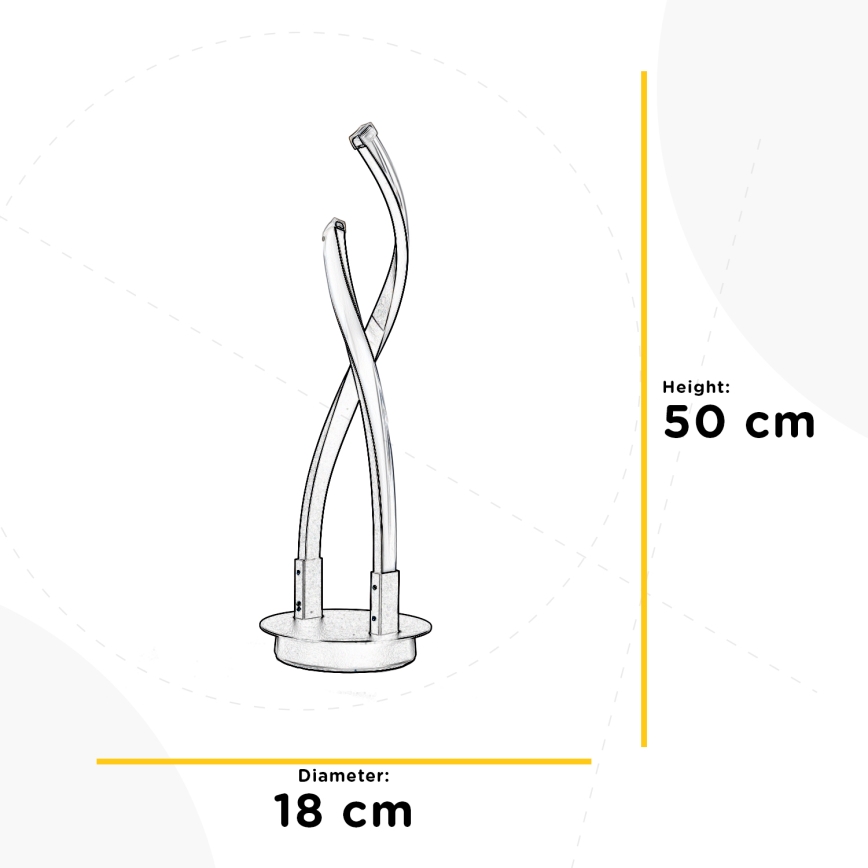 ONLI - LED Laualamp DAFNE LED/12W/230V 4000K 50 cm must