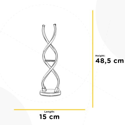 ONLI - LED Laualamp DNA LED/12W/230V 4000K 48,5 cm hõbedane