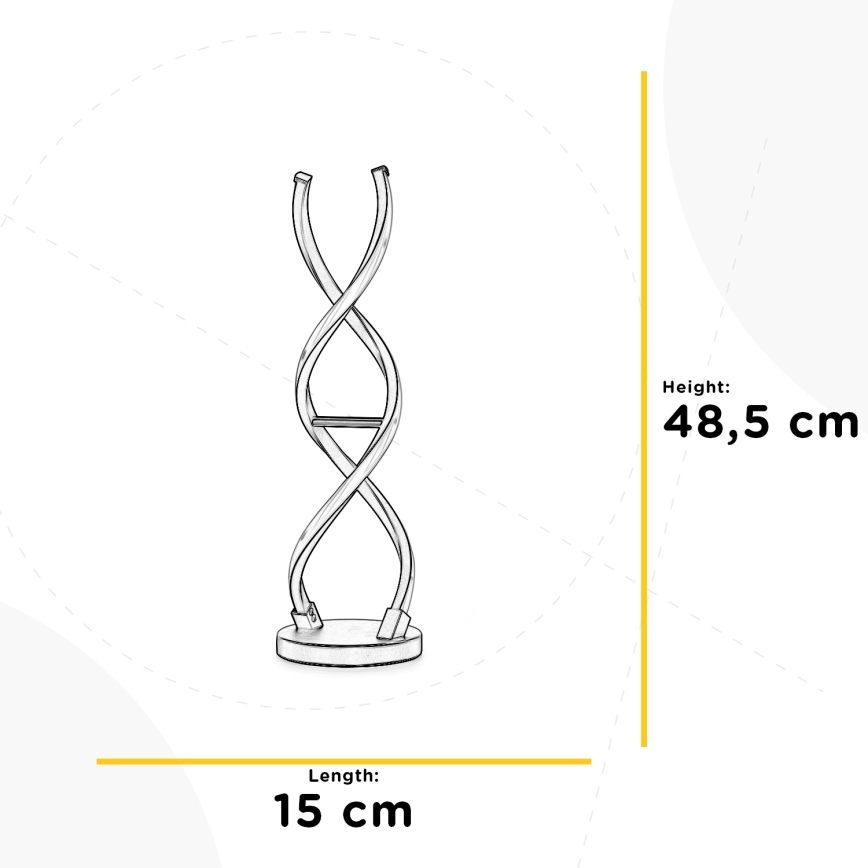 ONLI - LED Laualamp DNA LED/12W/230V 4000K 48,5 cm hõbedane