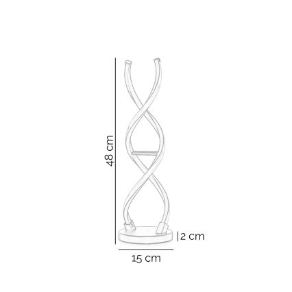 ONLI - LED Laualamp DNA LED/12W/230V 4000K 48,5 cm hõbedane